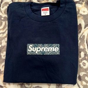 Supreme Bandana Box Logo Tee - Navy - Medium